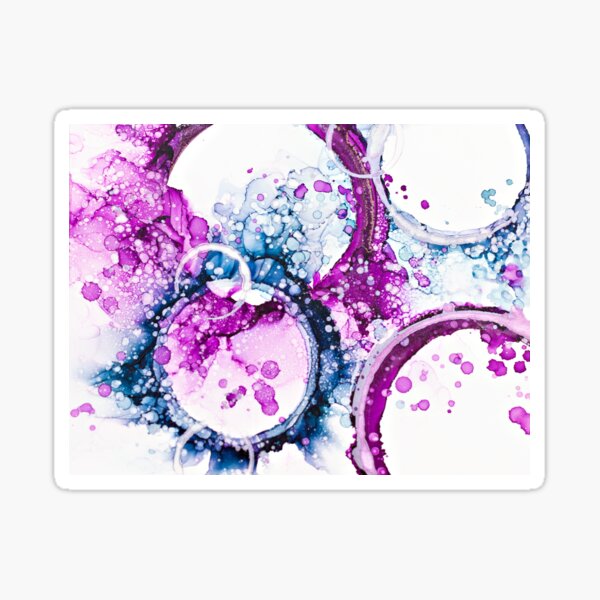 Circle Alcohol ink art Sticker