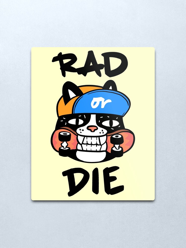 Alternate view of Cat Rad or Die Metal Print