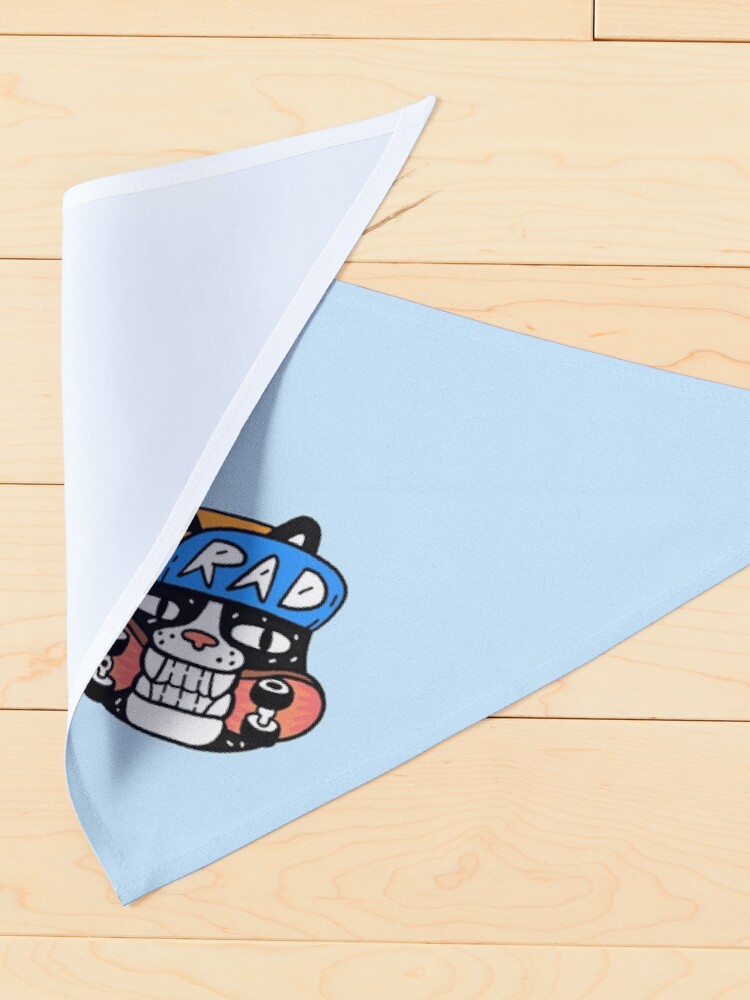 Alternate view of Rad Cat Skate or Die Pet Bandana