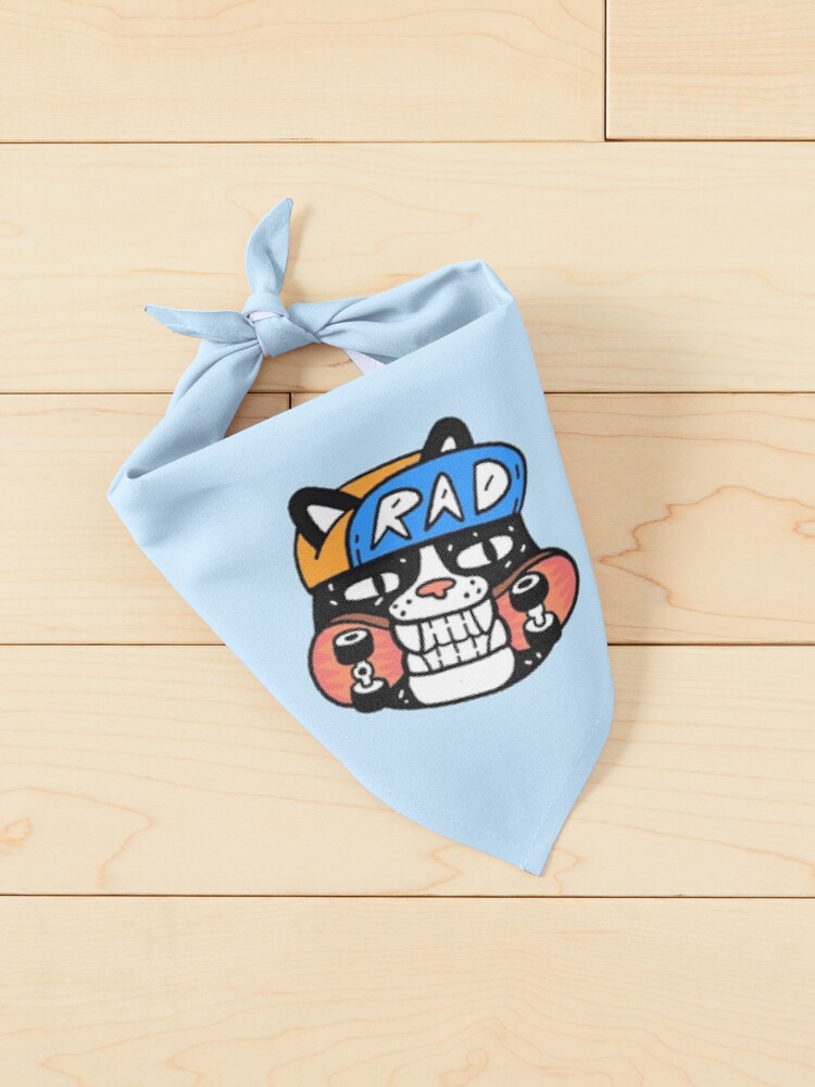 Alternate view of Rad Cat Skate or Die Pet Bandana