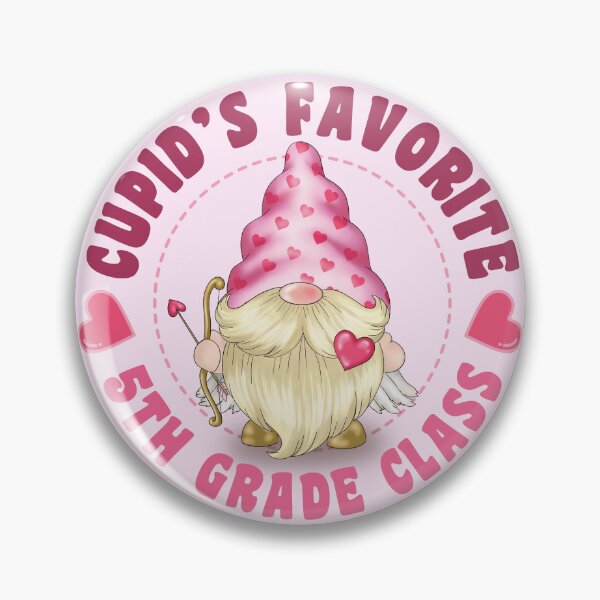 Item preview, Cupid's Favorite  5th grade  Class ( USA Spelling) - Pink gnome design for Valentines Day! designed and sold by TaraGbear.