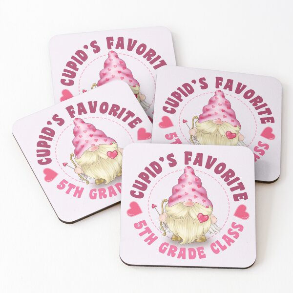 Item preview, Cupid's Favorite  5th grade  Class ( USA Spelling) - Pink gnome design for Valentines Day! designed and sold by TaraGbear.