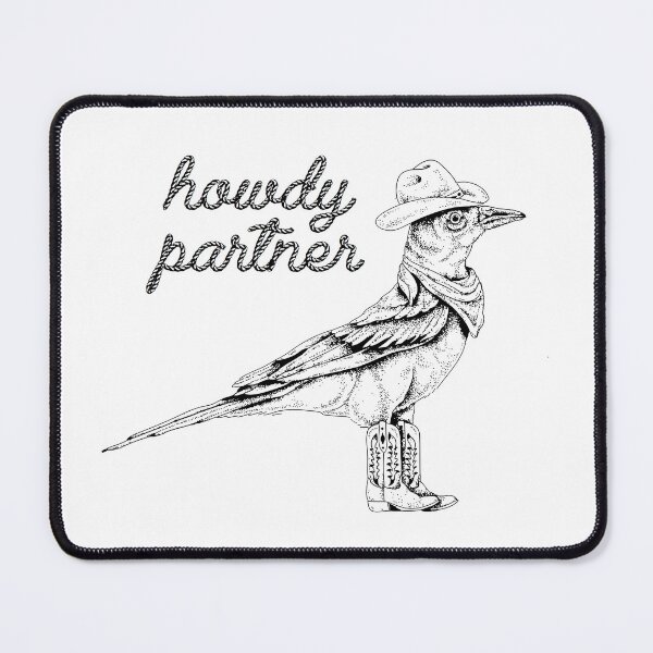 Item preview, Grackle Cowboy - Howdy Partner Bird designed and sold by thevaultink.