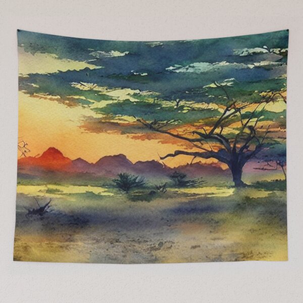 Item preview, The beauty of Africa in watercolor designed and sold by Yzakreativ.