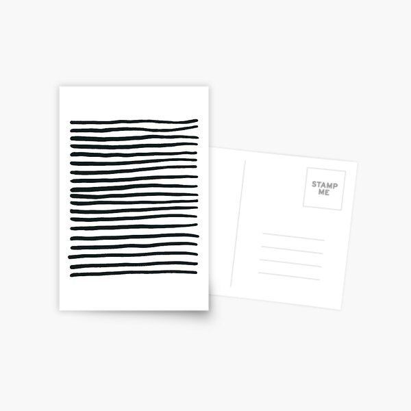 Stripey Black and White Stripes Postcard