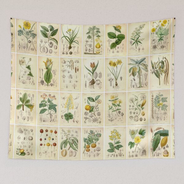 Item preview, Vintage Vegetable Drawings, Landscape, yellow, poster designed and sold by Michael Dietrich.