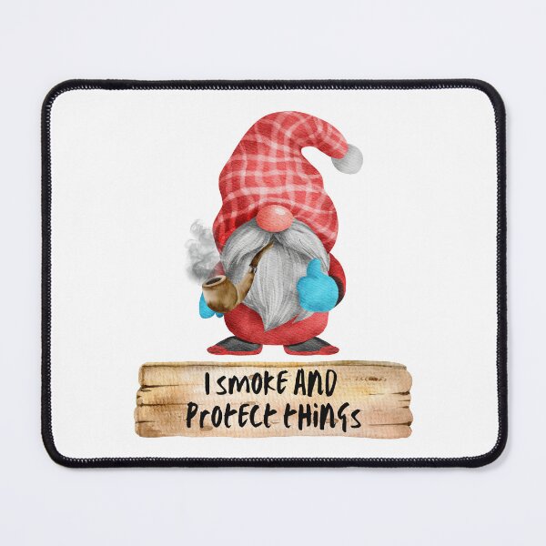 Item preview, The Smoking Gnome, I Smoke and Protect Things designed and sold by It's On Backwards.