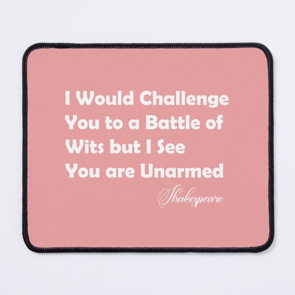 Item preview, Shakespeare Funny Battle of Wits (white) designed and sold by EmeraldeaArt.