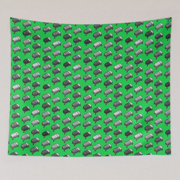 Item preview, I Love My Bed (B&W on Green) designed and sold by spookyhobbit.