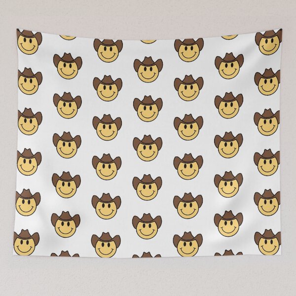 Item preview, Cowboy Smiley Face 2 designed and sold by Maggie Elias.