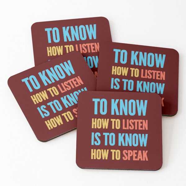 Item preview, To Know How to Listen Is To Know How To Speak designed and sold by Cuckoo Parrot.