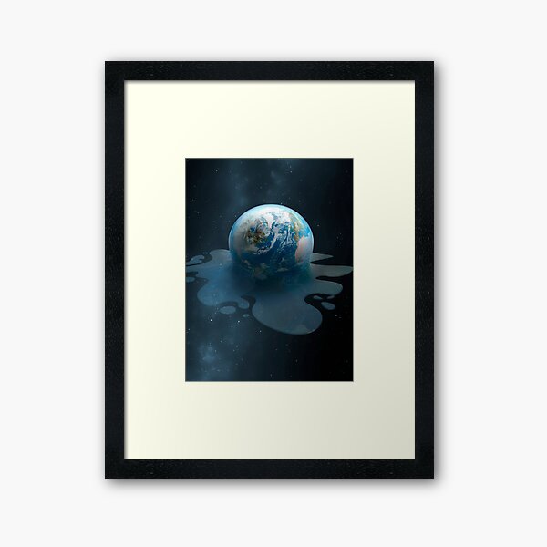 Melting Earth Framed Art Print