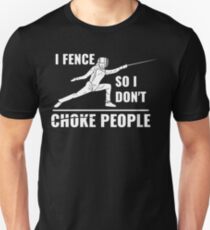 Camiseta unisex Cerco para no obstruir personas Esgrima camiseta para esgrimistas