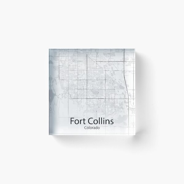 Item preview, Fort Collins Colorado Map designed and sold by Minimalist-Maps.