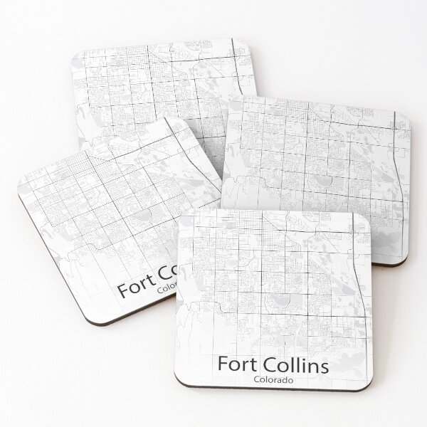 Item preview, Fort Collins Colorado Map designed and sold by Minimalist-Maps.