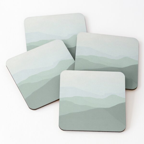 Item preview, Green Abstract Mountain Range designed and sold by ZedColors.