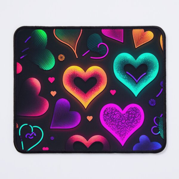 Item preview, Neon Hearts designed and sold by ArtMadeByAI.