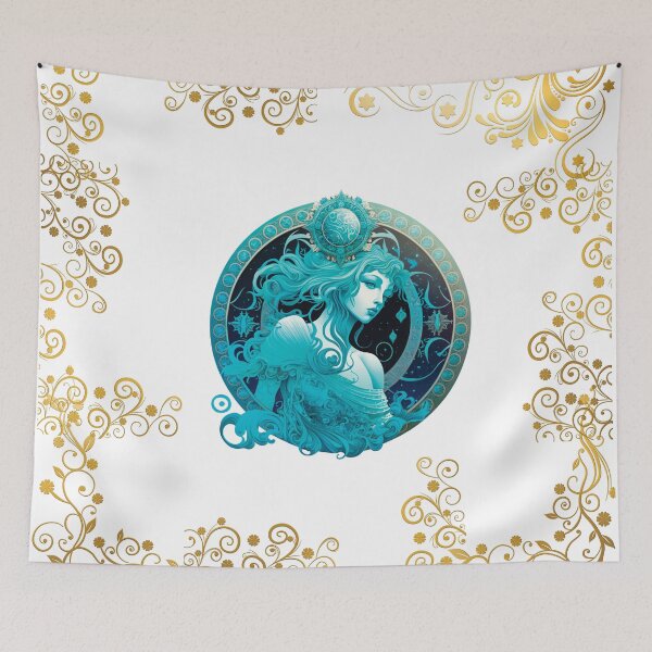 Item preview, AQUARIUS ZODIAC SIGN ON BLACK AND WITHOUT FONT designed and sold by ORIGENcreate.
