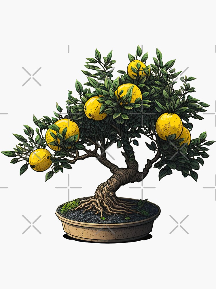 “Lemon Bonsai Tree” Sticker for Sale by RoninCreator | Redbubble