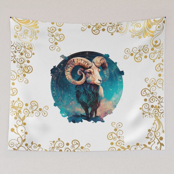 Item preview, ARIES ZODIAC SIGN ON BLACK AND WITHOUT FONT designed and sold by ORIGENcreate.