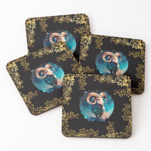 Item preview, ARIES ZODIAC SIGN ON BLACK AND WITHOUT FONT designed and sold by ORIGENcreate.