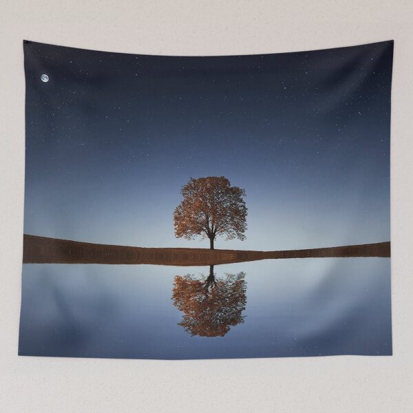 Item preview, Beautiful tree in the middle of the lake with stars designed and sold by kris-money.