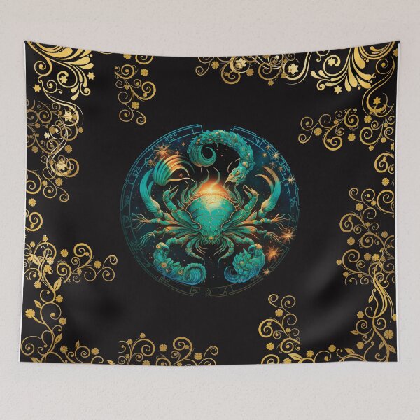 Item preview, CANCER ZODIAC SIGN ON BLACK AND WITHOUT FONT designed and sold by ORIGENcreate.