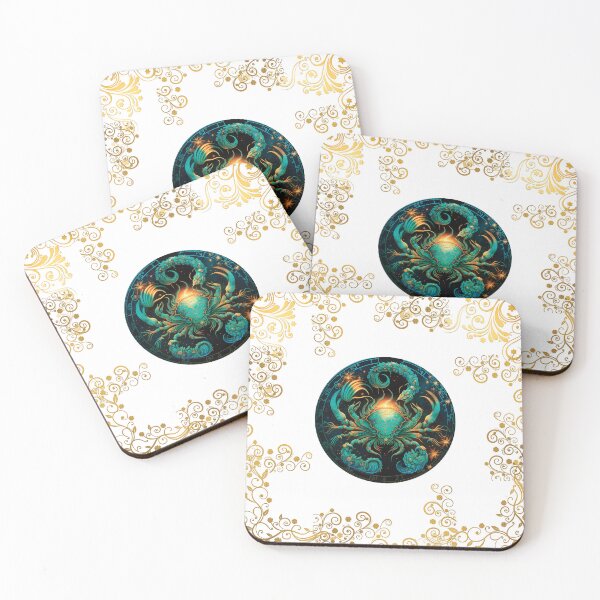 Item preview, CANCER ZODIAC SIGN ON BLACK AND WITHOUT FONT designed and sold by ORIGENcreate.