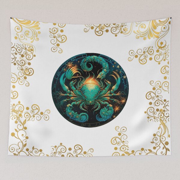 Item preview, CANCER ZODIAC SIGN ON BLACK AND WITHOUT FONT designed and sold by ORIGENcreate.