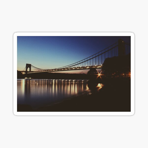 Bridge at Dusk Sticker