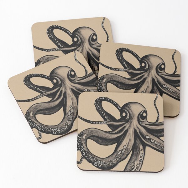 Item preview, Big Eyed Octopus Sketch designed and sold by SquishStitches.