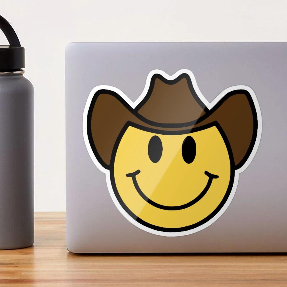 Cowboy Smiley Face Handle Tumbler