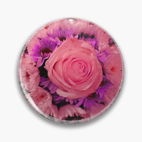 Item preview, Romantic Peach Pink Rose bouquet with lace by Iritof designed and sold by iritof.