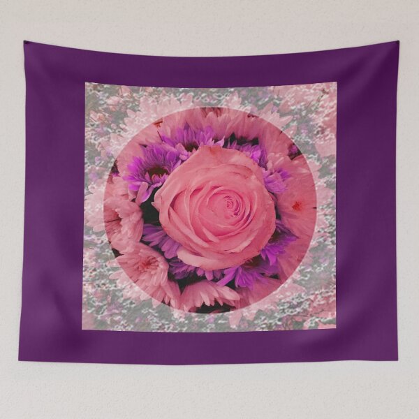 Item preview, Romantic Peach Pink Rose bouquet with lace by Iritof designed and sold by iritof.