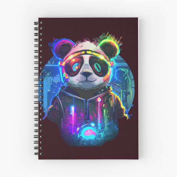 Item preview, Futuristic Frenzy: Neon Panda Pop Art 2k | dark designed and sold by Cosmic-graphics.
