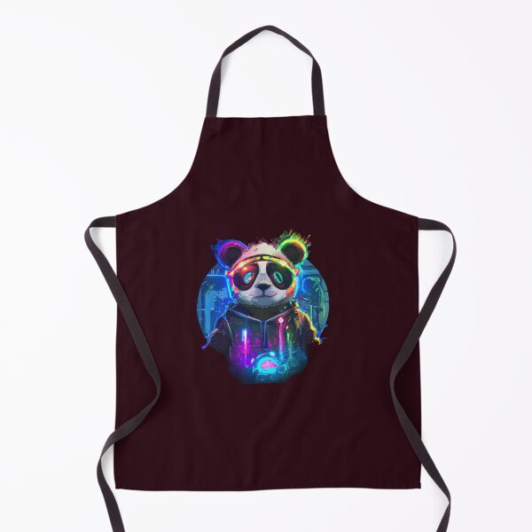Item preview, Futuristic Frenzy: Neon Panda Pop Art 2k | dark designed and sold by Cosmic-graphics.