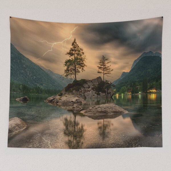 Item preview, Beautiful Waters Lake Island Landscape Thunderstorm For Nature Lovers designed and sold by kris-money.