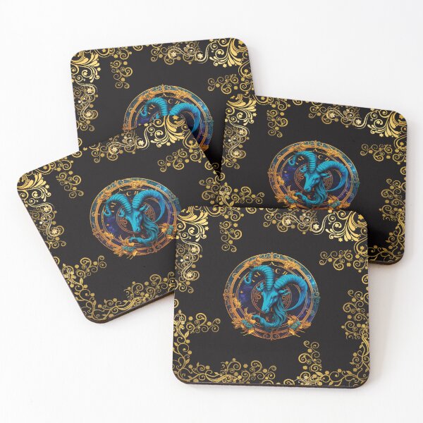 Item preview, CAPRICORN ZODIAC SIGN ON BLACK AND WITHOUT FONT designed and sold by ORIGENcreate.