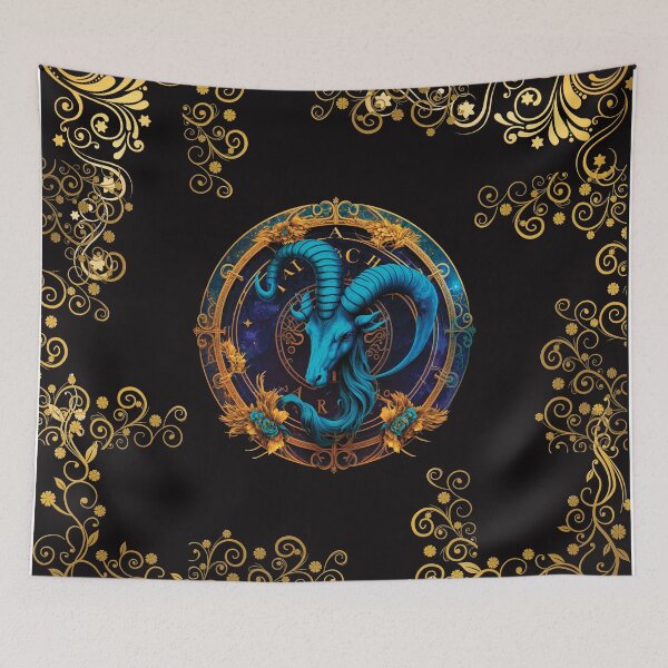 Item preview, CAPRICORN ZODIAC SIGN ON BLACK AND WITHOUT FONT designed and sold by ORIGENcreate.