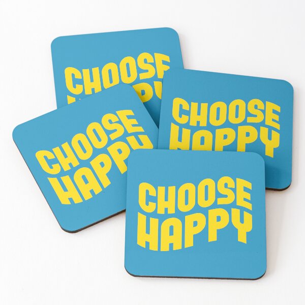 Item preview, Choose Happy Inspirational Text, Yellow on Teal designed and sold by sweetbelle.