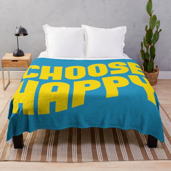 Item preview, Choose Happy Inspirational Text, Yellow on Teal designed and sold by sweetbelle.