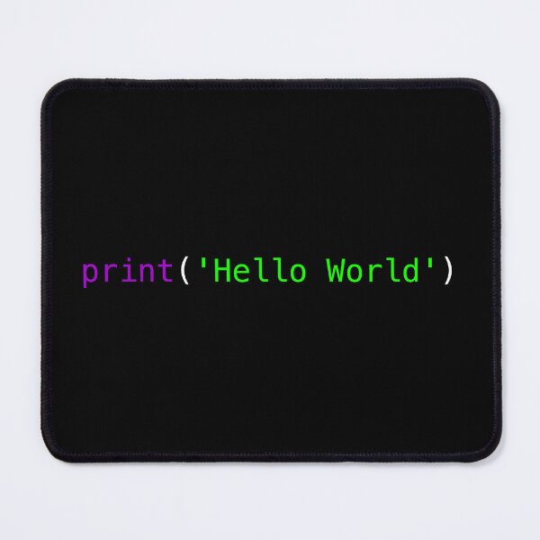 Item preview, Python code - print('Hello World') - Hello World coding designed and sold by softbluehum.