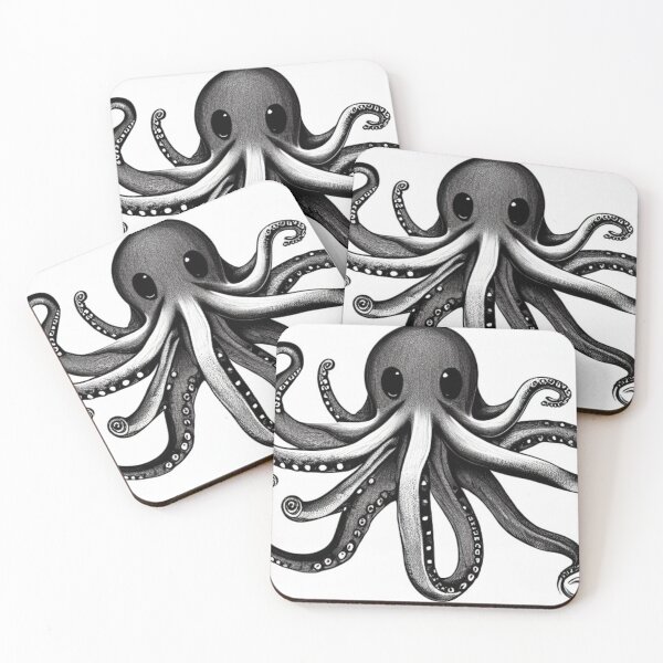 Item preview, Cute Octopus Sketched designed and sold by SquishStitches.