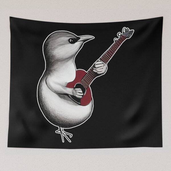 Item preview, musician guitarist bird designed and sold by Artbellachi.