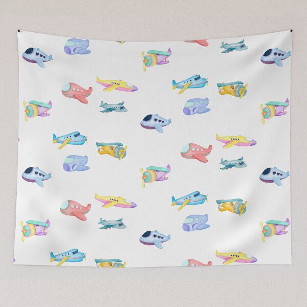 Item preview, Watercolor Cartoon Airplanes designed and sold by silviaol.