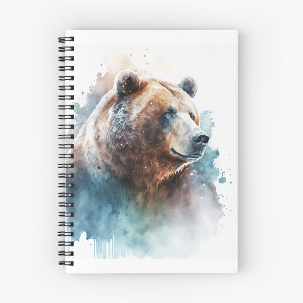 Artikelvorschau, Grizzly Bär Aquarell Kunstdruck, Grizzly Bär Malerei WandKunst Dekor entworfen und verkauft von Globuwear.