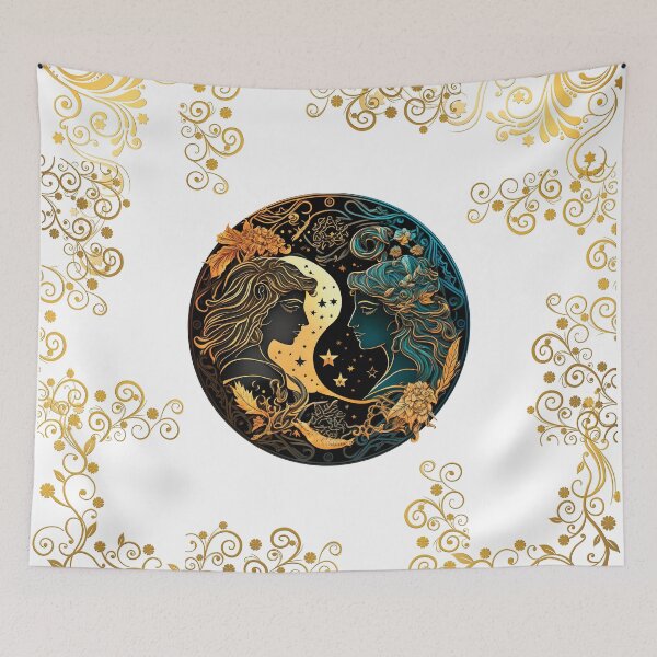 Item preview, GEMINI ZODIAC SIGN ON BLACK AND WITHOUT FONT designed and sold by ORIGENcreate.