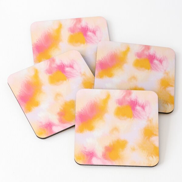 Item preview, Abstract in pink and yellow Dreaming of spring blooms  designed and sold by Ilze Lucero.