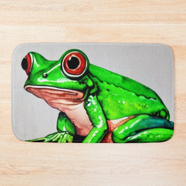 Item preview, Frog Sitting in Watercolor designed and sold by SquishStitches.