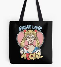 Sailor Moon- Fight Like a Girl Tote Bag